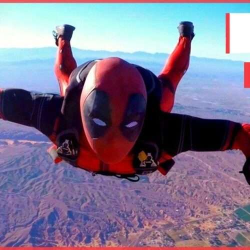 Viral: Ντύθηκε Deadpool και έκανε ελεύθερη πτώση